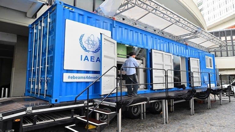 IAEA unveils mobile e-beam system