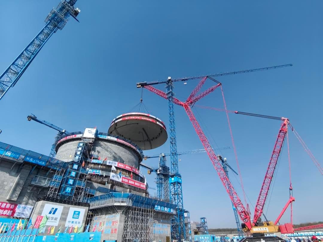 Inner dome installed at Shidaowan unit 1