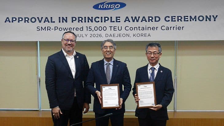 South Korean SMR-powered container ship design certified