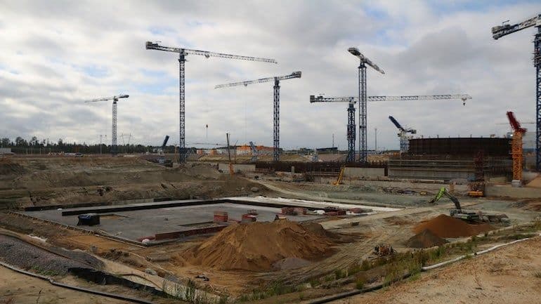 Work underway on Leningrad 7 turbine building