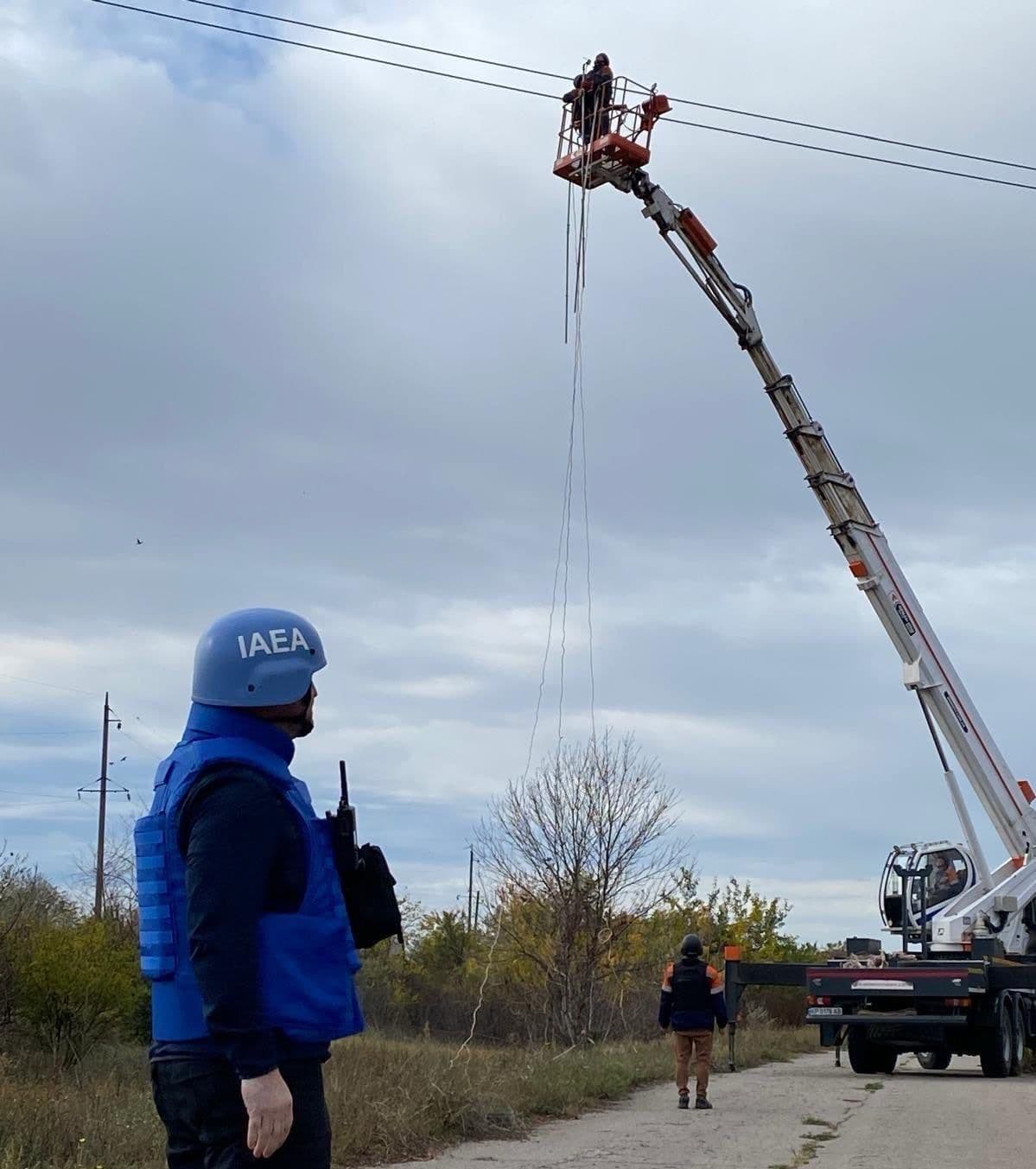 ZNPP power line repairs underway