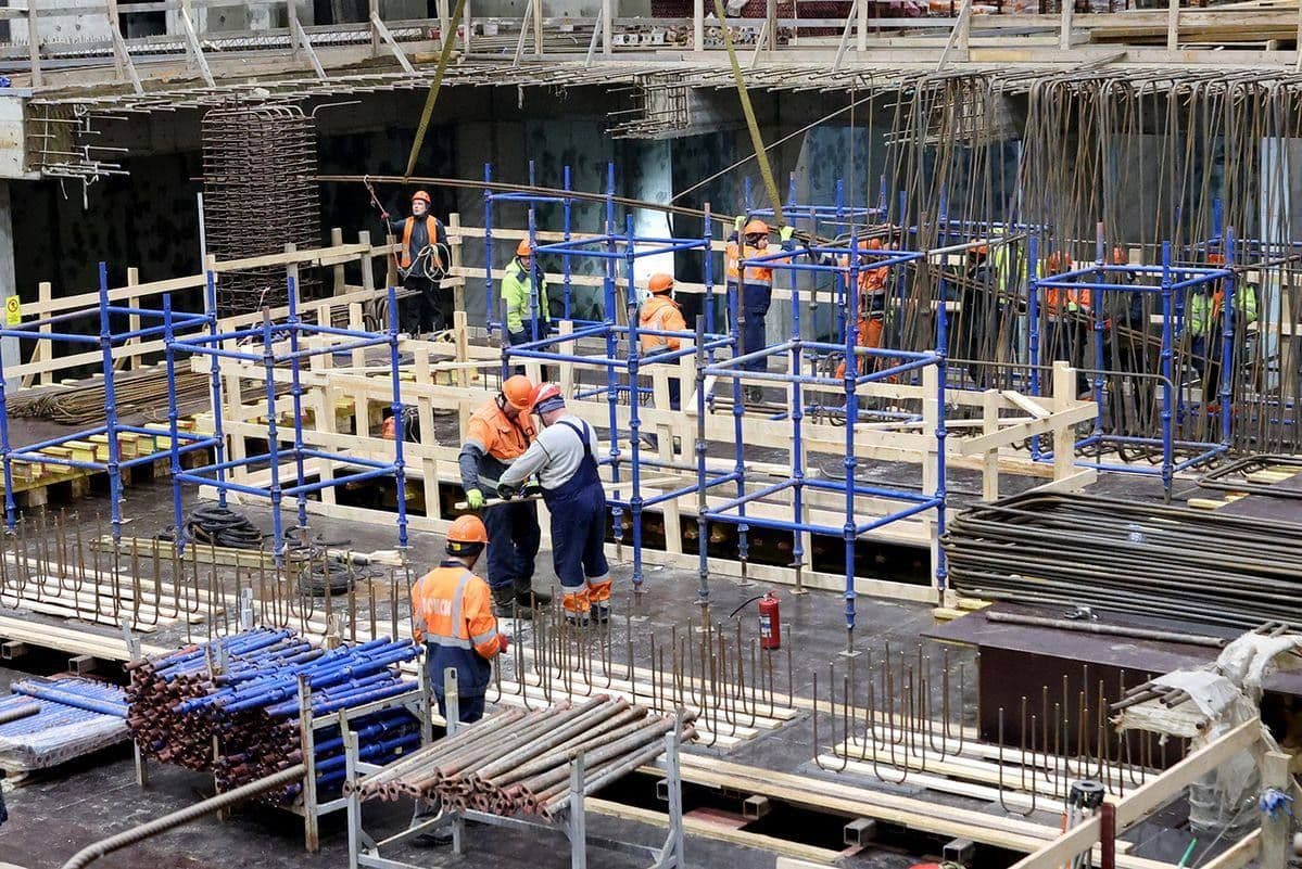 Concrete poured for BREST-OD-300 turbine foundation