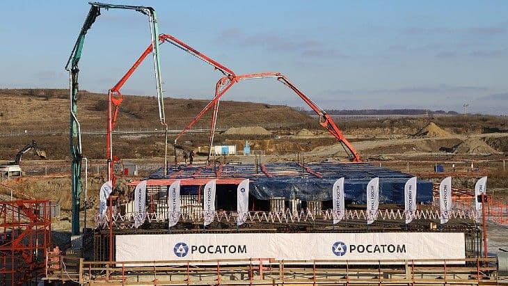 Concreting completed of Kursk II's third reactor building foundation