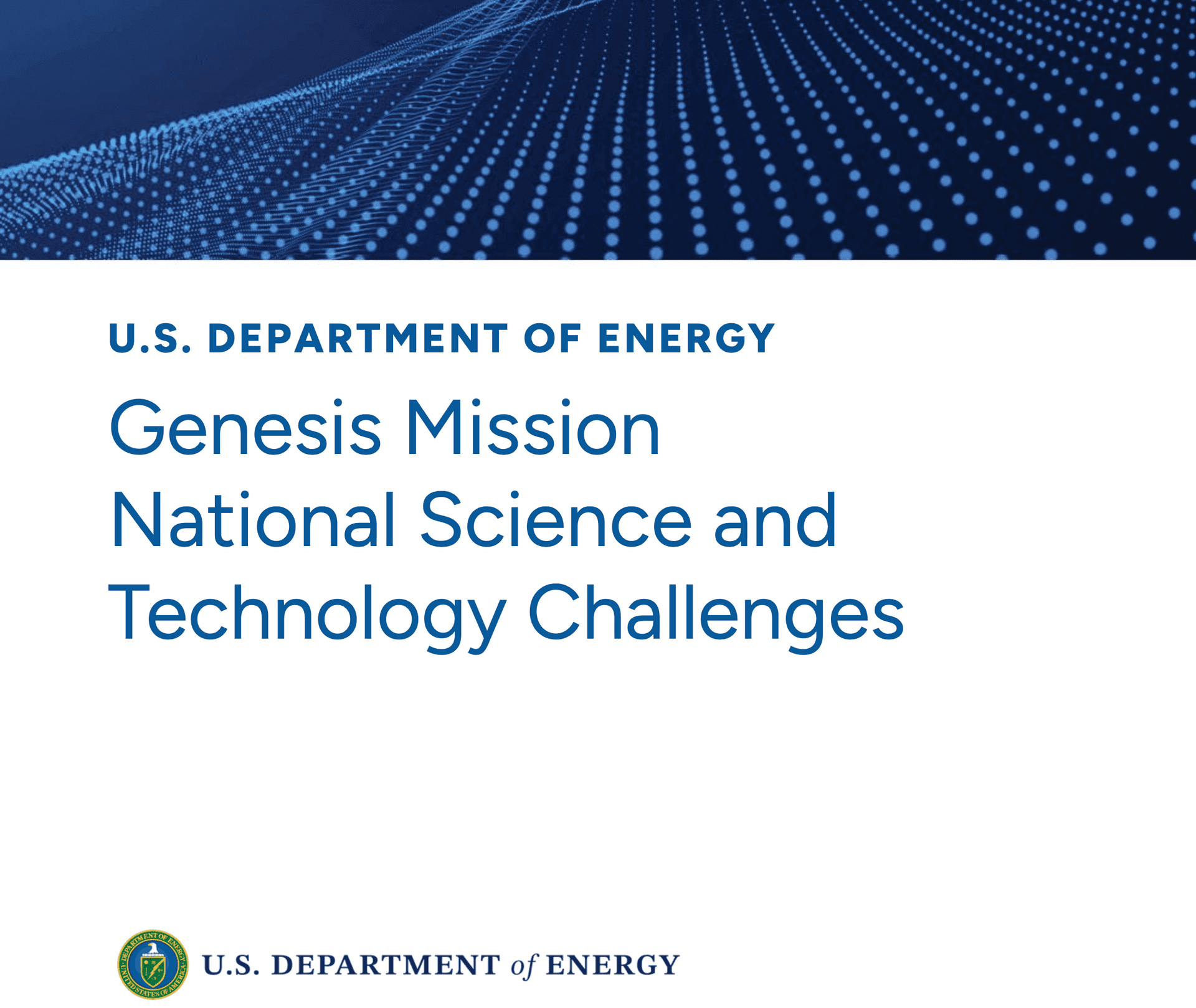 DOE publishes 26 Genesis Mission AI challenges for energy and national security