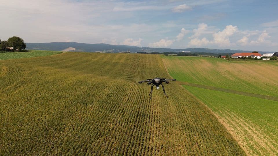 Drones detect natural gamma radiation to measure agricultural soil health