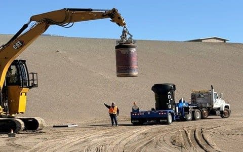 Hanford begins vitrified waste disposal