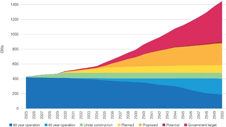 National targets for new nuclear 'far exceed a tripling of global capacity'