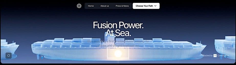 Startup company looks to develop fusion-powered ships