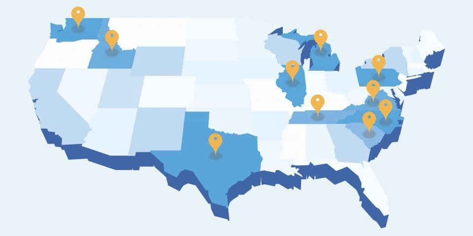 The top 10 states of nuclear